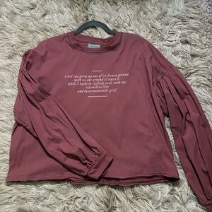 Taylor Swift The Lakes/Folklore Cropped Long Sleeve XL NEVER WORN